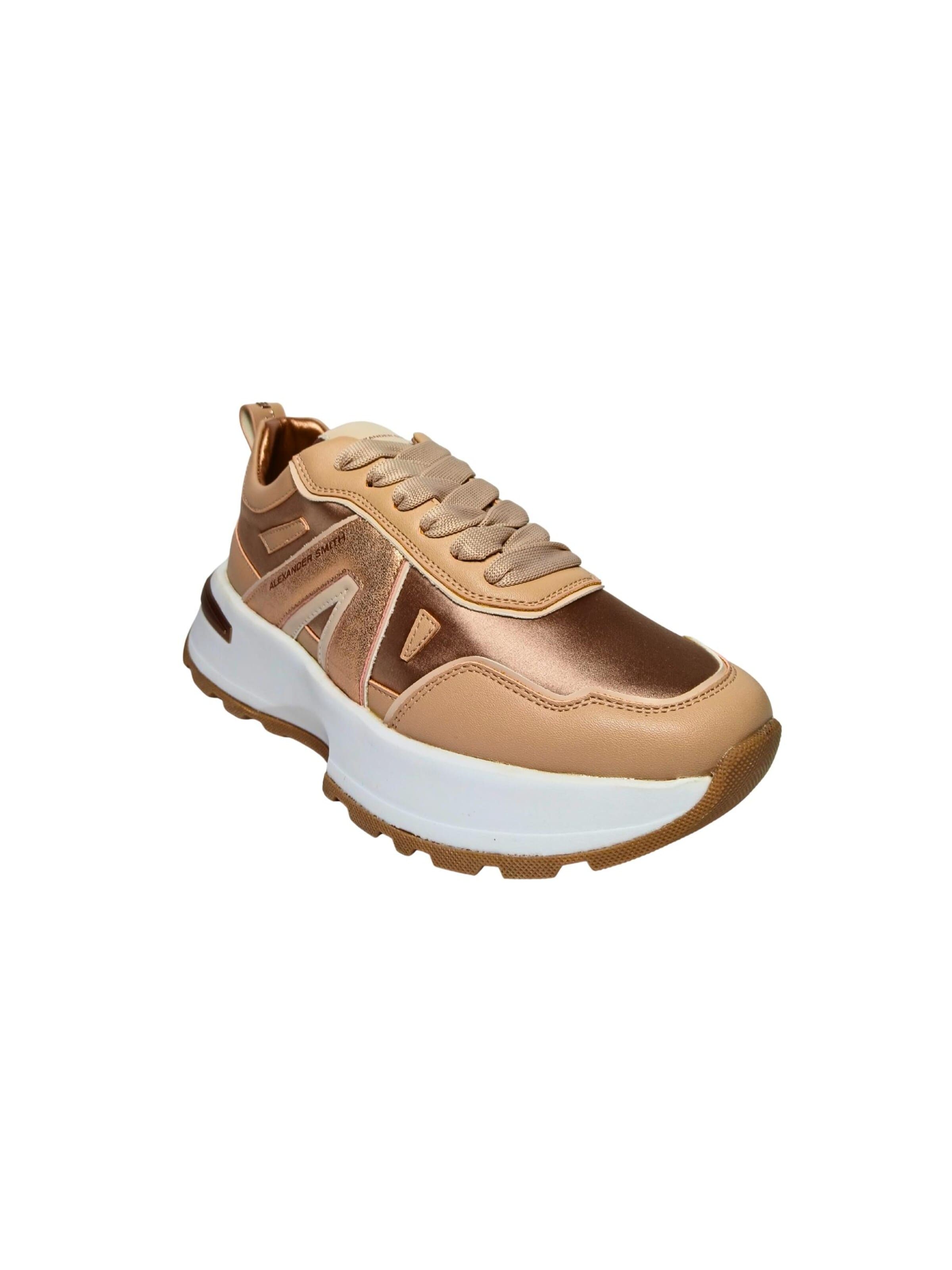Baskets basses Alexander Smith en rose : devant