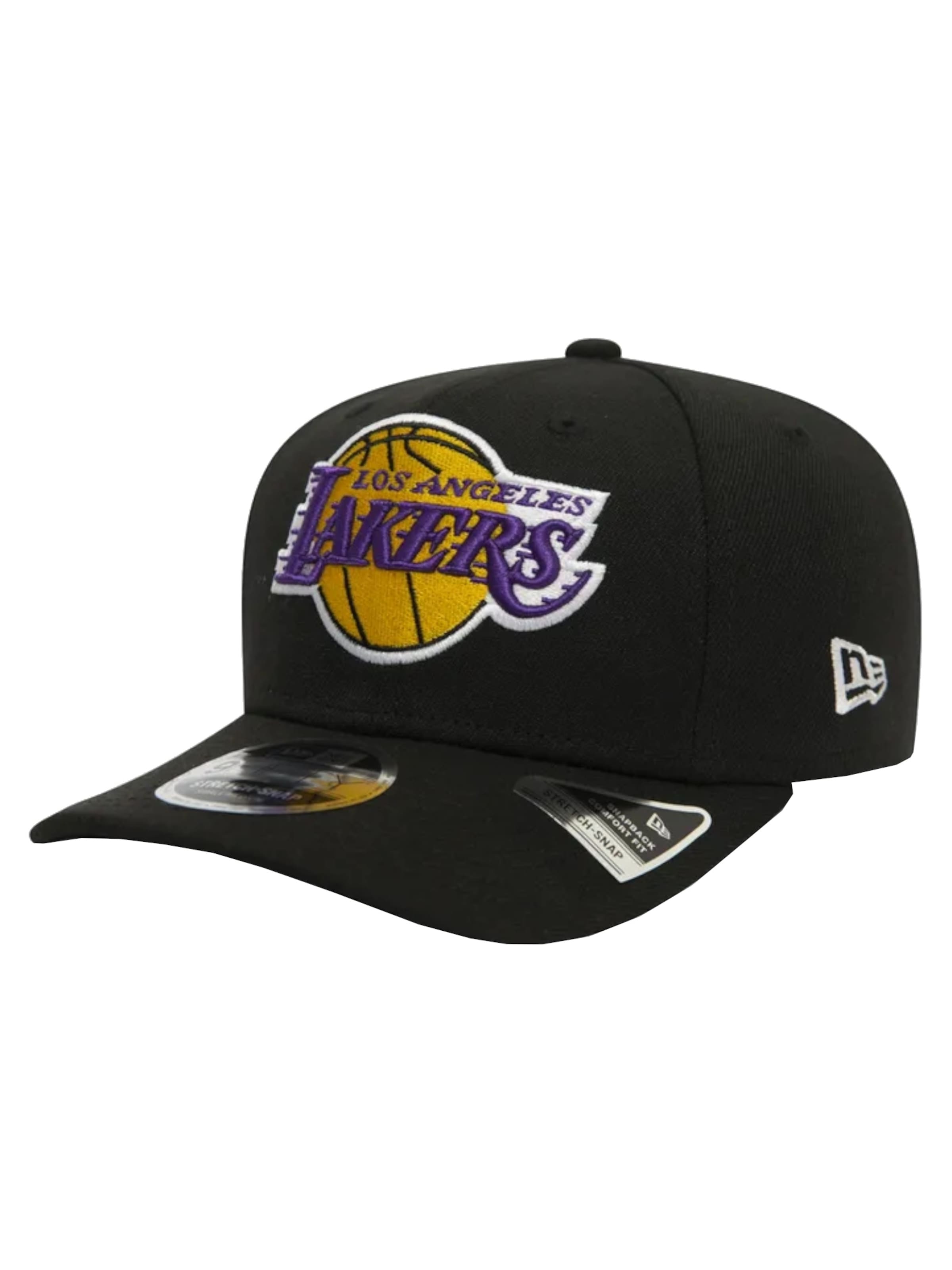NEW ERA Cap 'New Era 9FIFTY Los Angeles Lakers NBA Stretch' in Black: front