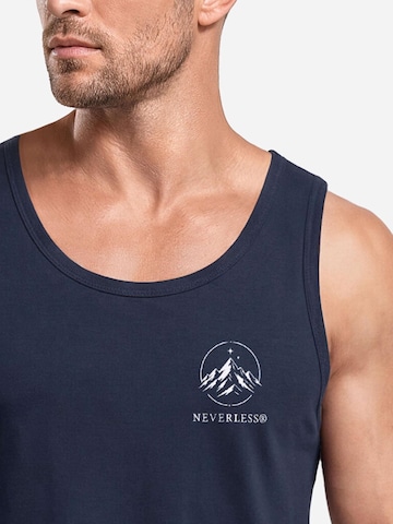 Neverless Shirt 'Berg Mond Welle' in Blue