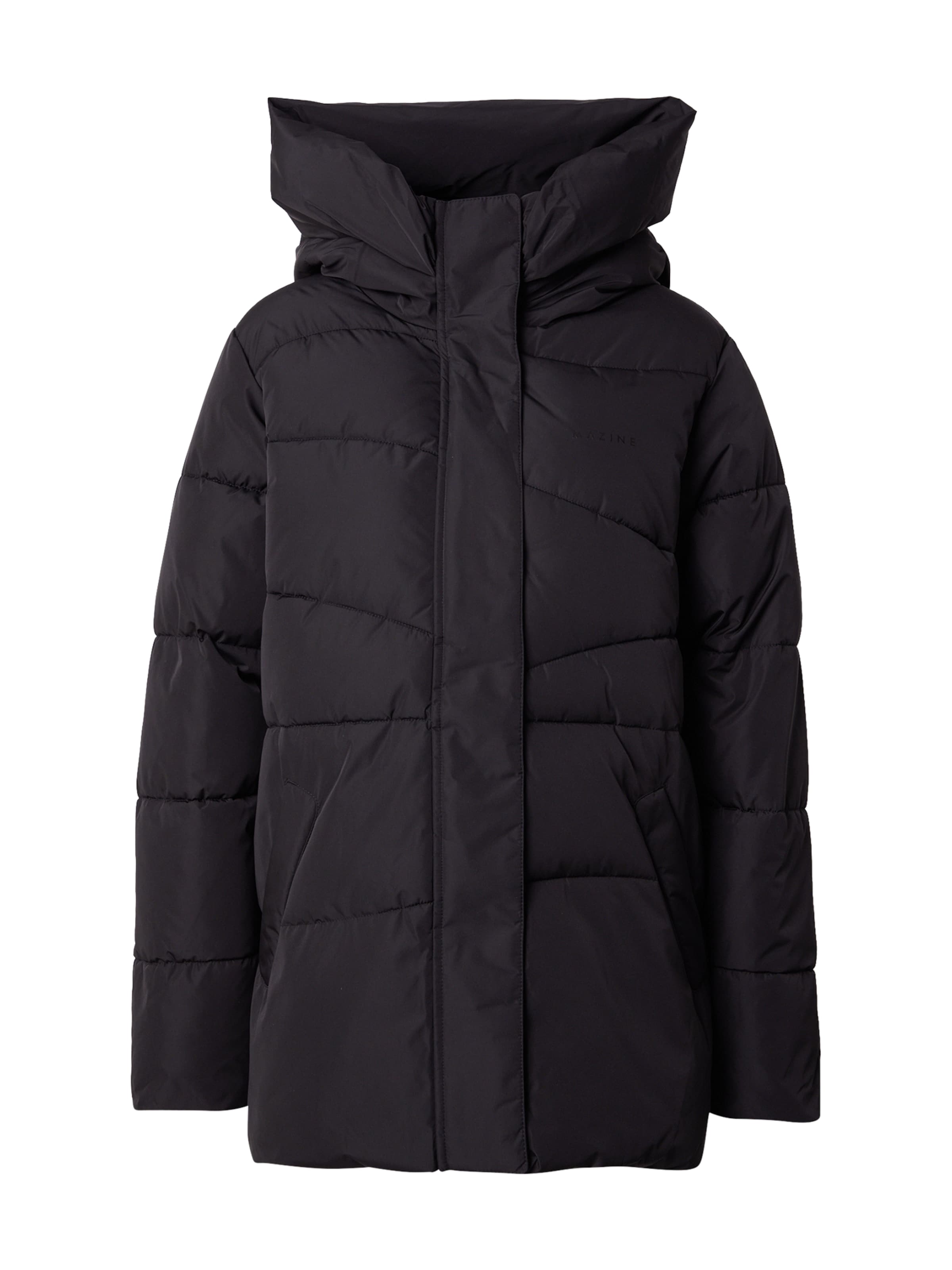 Giacca invernale di mazine in nero: frontale