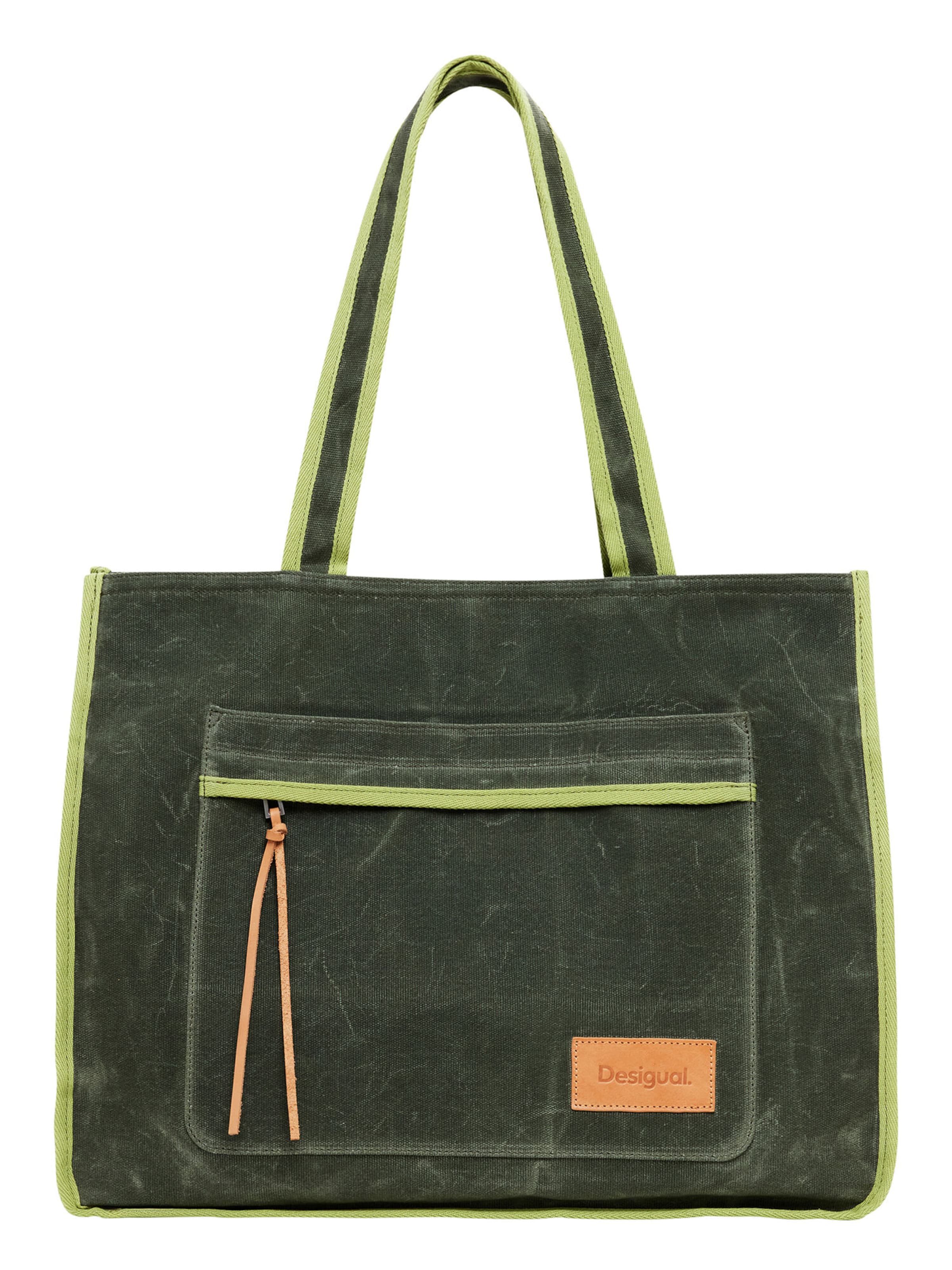 Desigual Nákupní taška – zelená: přední strana