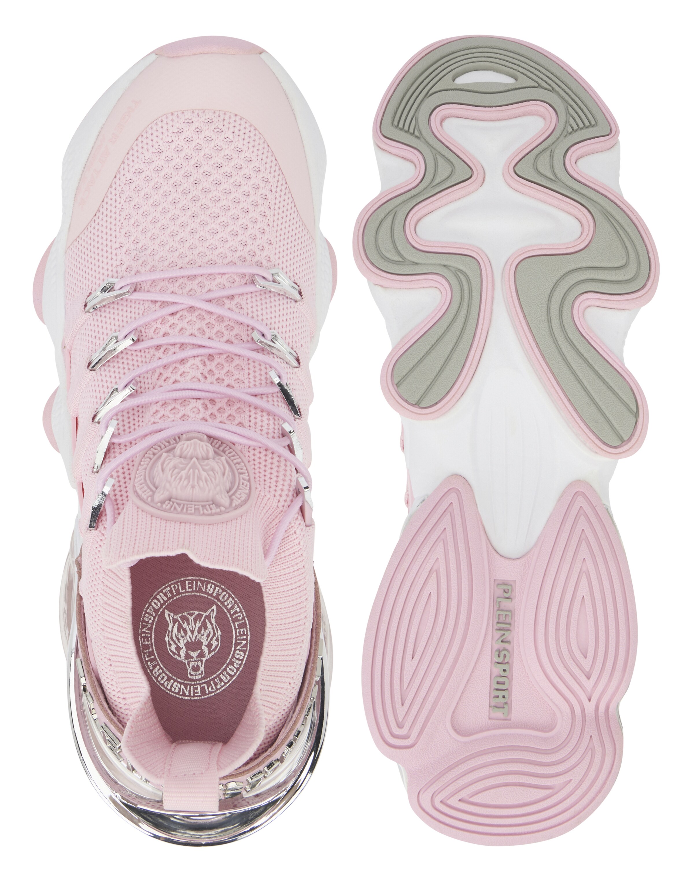 Plein Sport - Sapatilhas baixas 'Tiger Attack Gen. X.04' em rosa