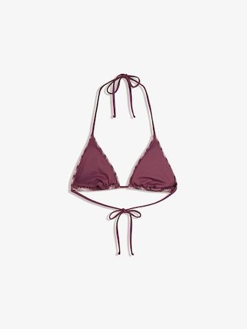 Triunghi Sutien costum de baie de la Bershka pe mov
