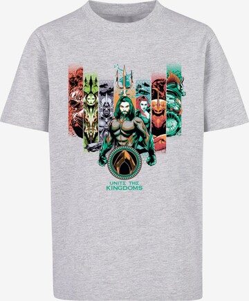 ABSOLUTE CULT T-Shirt 'Aquaman - Unite The Kingdoms' in Grau: predná strana