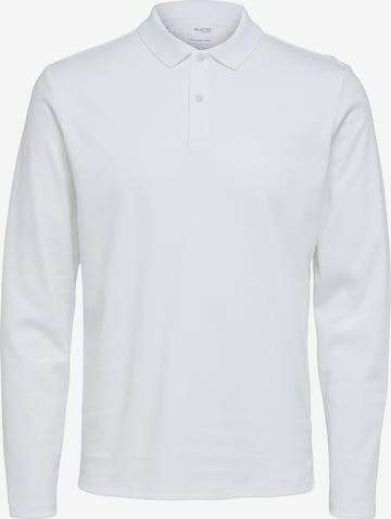 T-Shirt 'Toulouse' SELECTED HOMME en blanc : devant