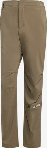 ADIDAS TERREX Slim fit Outdoor trousers in Green: front