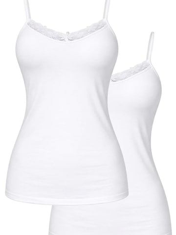 Cocain Underwear Undershirt in White: front