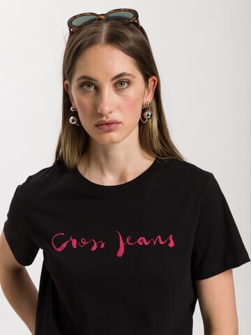 Cross Jeans Shirt '56010' in Schwarz