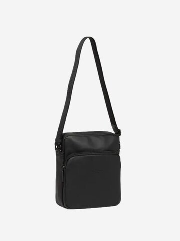 LANCASTER Paris Schoudertas 'Lancaster Sacoche Cuir SOFT VINTAGE' in Zwart: voorkant