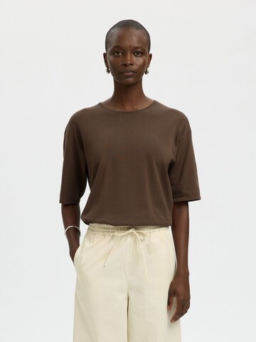 SELECTED Blouse in Brown: front