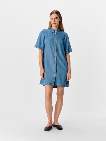 OBJECT Shirt Dress 'OBJFRAME' in Blue