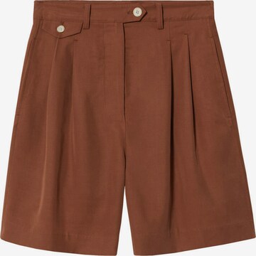 Pantalon à pince 'Jimmy' MANGO en marron : devant