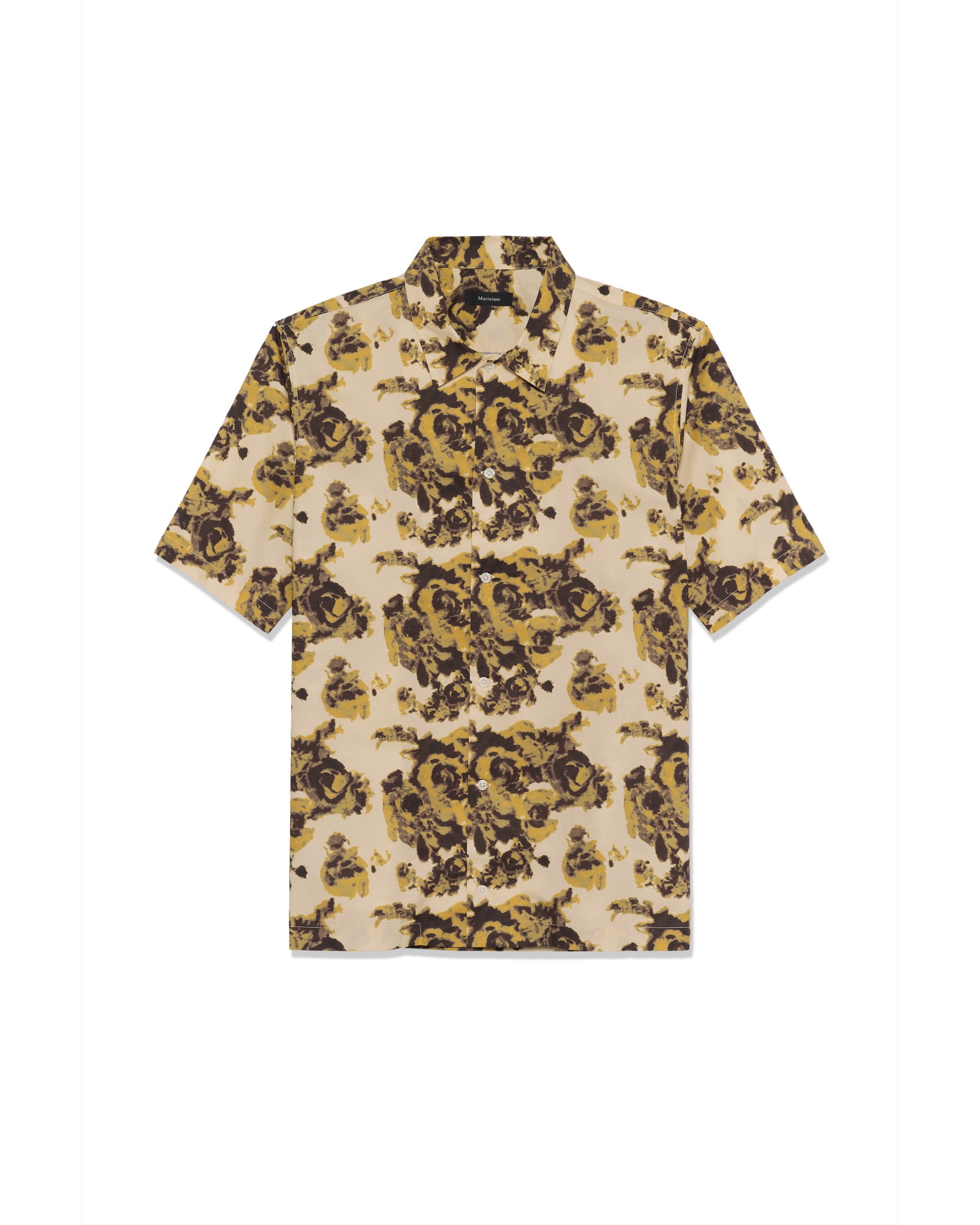 Matinique Button Up Shirt 'MAFloss' in Pueblo / Pastel yellow / Black, Item view