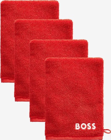 BOSS Washcloth 'PLAIN' in Red: front