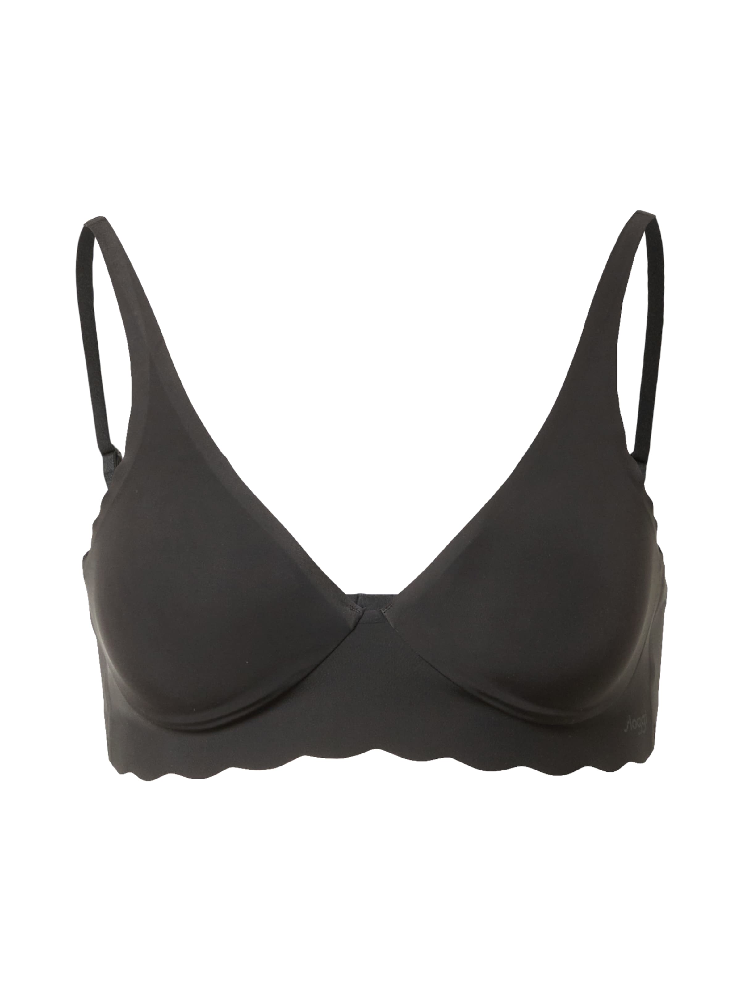 SLOGGI Сутиен с триъгълни чашки Сутиен 'ZERO Microfibre 2.0 H' в черно: отпред