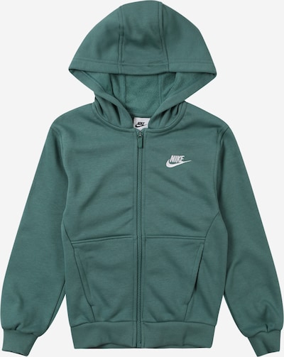 Nike Sportswear Zip-Up Hoodie 'CLUB' in Emerald / White, Item view