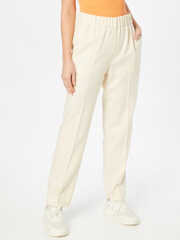 IVY OAK Regular Trousers with creases 'PEONY' in Beige: front