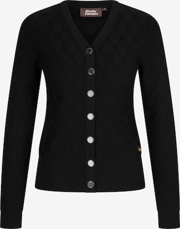 4funkyflavours Knit Cardigan 'VA Noir' in Black: front