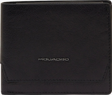 Piquadro Portemonnaie in Schwarz: Vorderseite
