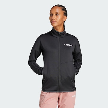 ADIDAS TERREX - Chaqueta polar funcional 'Xperior' en negro: frente