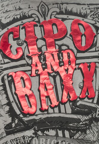 CIPO & BAXX Langarmshirt in Grau