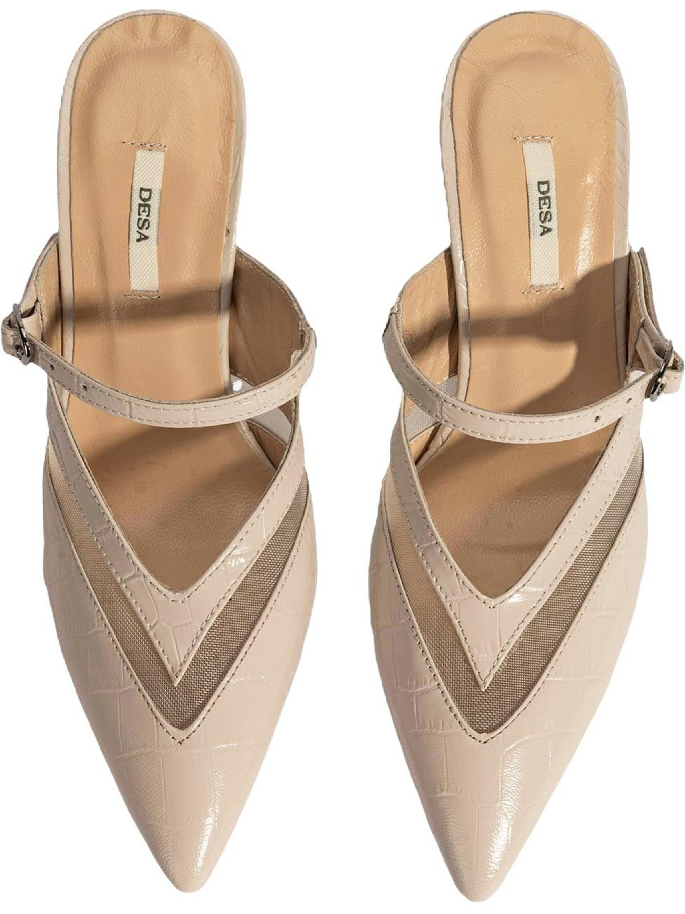 Desa Pumps 'Hausschuhe mit Absatz' in Wit