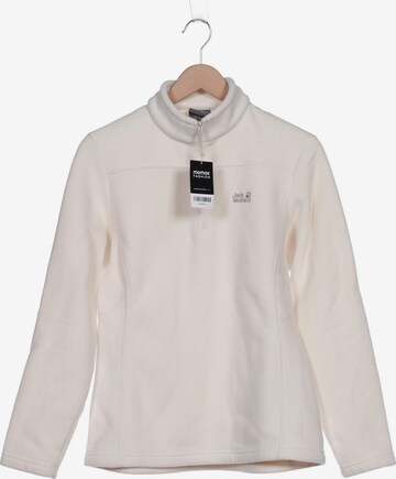 JACK WOLFSKIN Sweatshirt & Zip-Up Hoodie in L in White: front