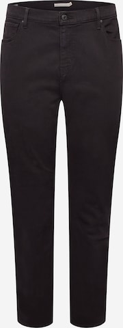 Levi's® Plus Regular Jeans '724 PL HR Straight' in Zwart: voorkant