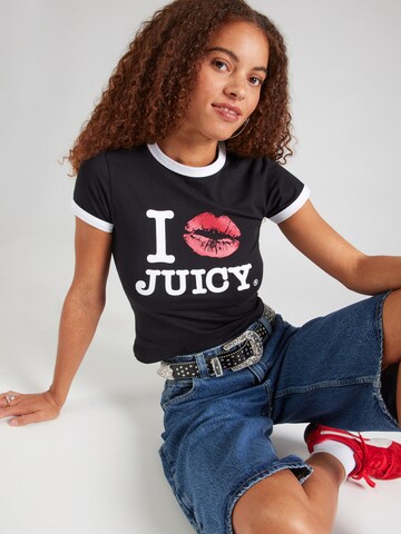 Juicy Couture Shirt 'I KISSED JUICY' in Black: front
