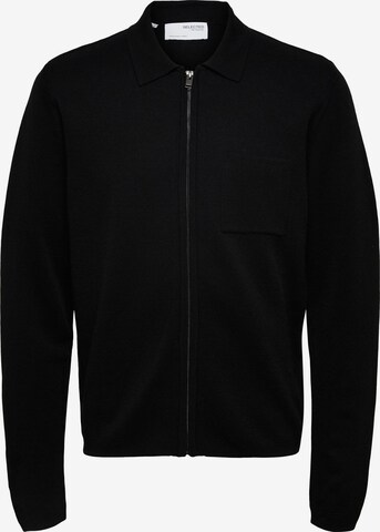 Vestes en maille 'Cleo' SELECTED HOMME en noir : devant