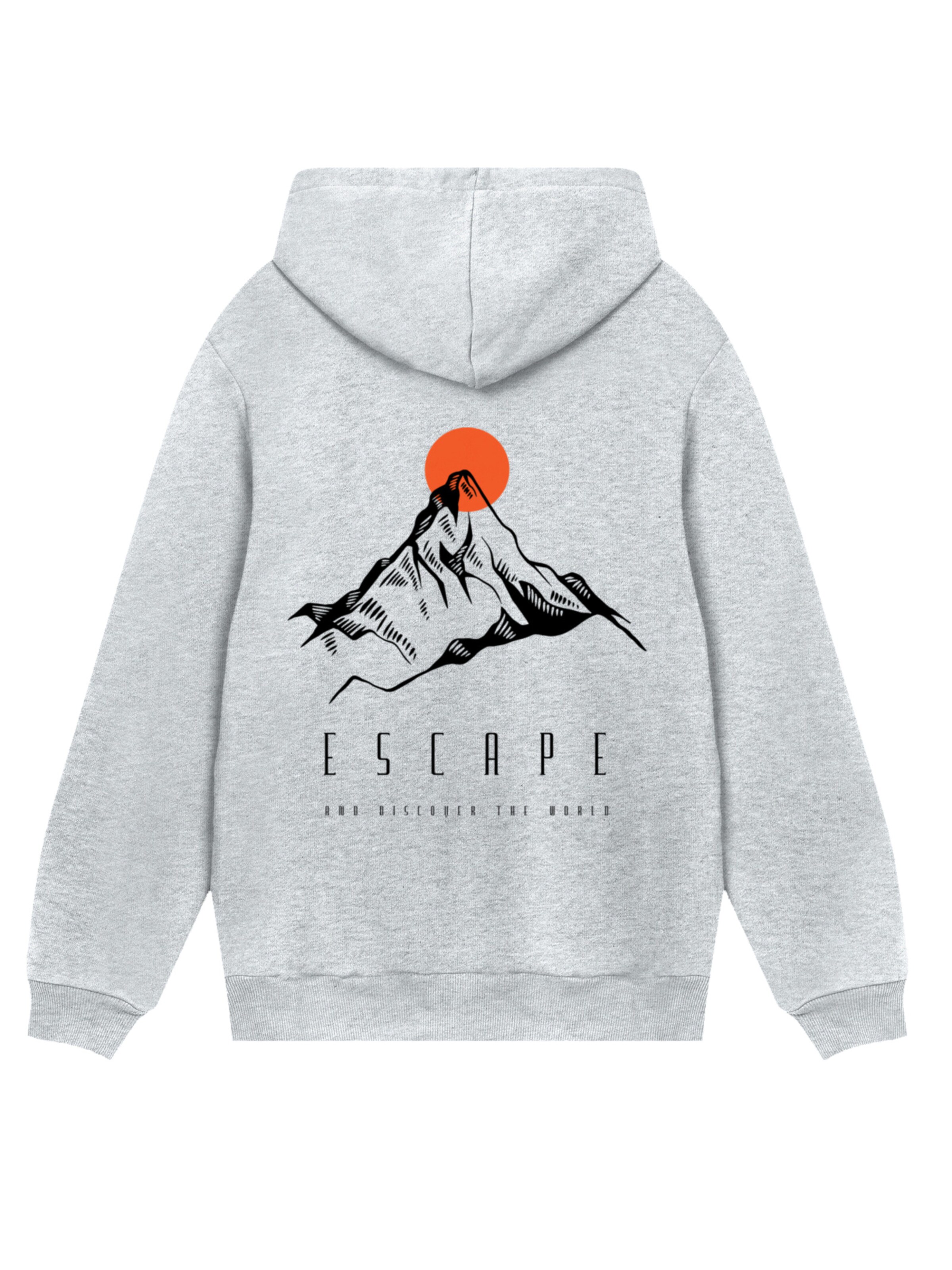F4NT4STIC Sweatshirt 'Escape Discover the World Mountain' in Grey