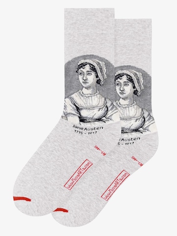 MuseARTa Socken 'Cassandra Austen - Porträt von Jane Austen' in Beige: Vorderseite