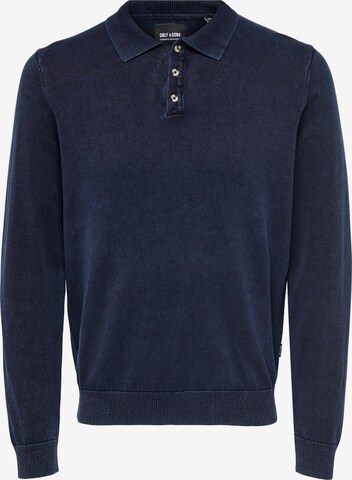 Pull-over 'MASON' Only & Sons en bleu : devant