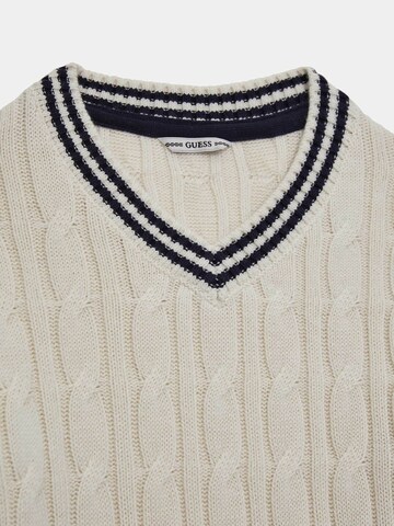 GUESS Athletic Sweater in Beige