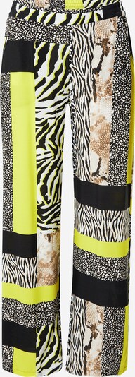 Emily Van Den Bergh Spodnie w kolorze beżowy / limonkowy / czarny / białym, Podgląd produktu