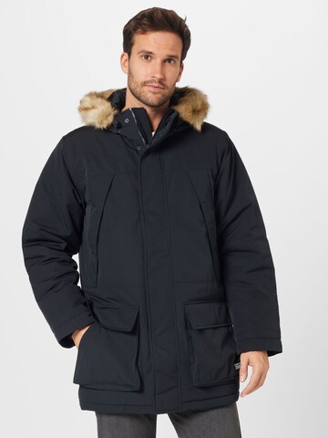 LEVI'S ® Winterparka 'Prescott Parka' in Zwart: voorkant