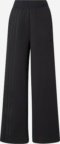 Wide leg Pantaloni de la ADIDAS ORIGINALS pe negru: față