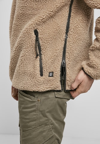 Brandit Jacke ' Teddyfleece Worker' in Braun