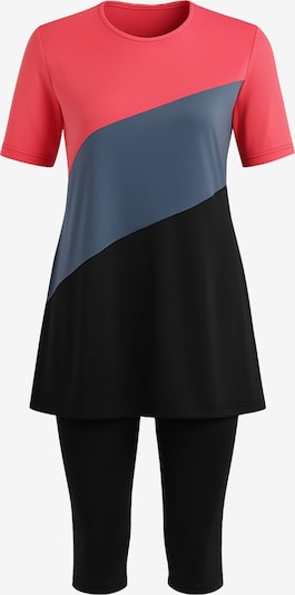 C&City Badeanzugkleid in basaltgrau / melone / schwarz, Produktansicht