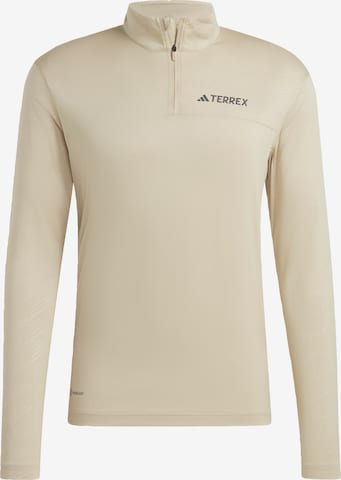 T-Shirt fonctionnel ADIDAS TERREX en beige : devant
