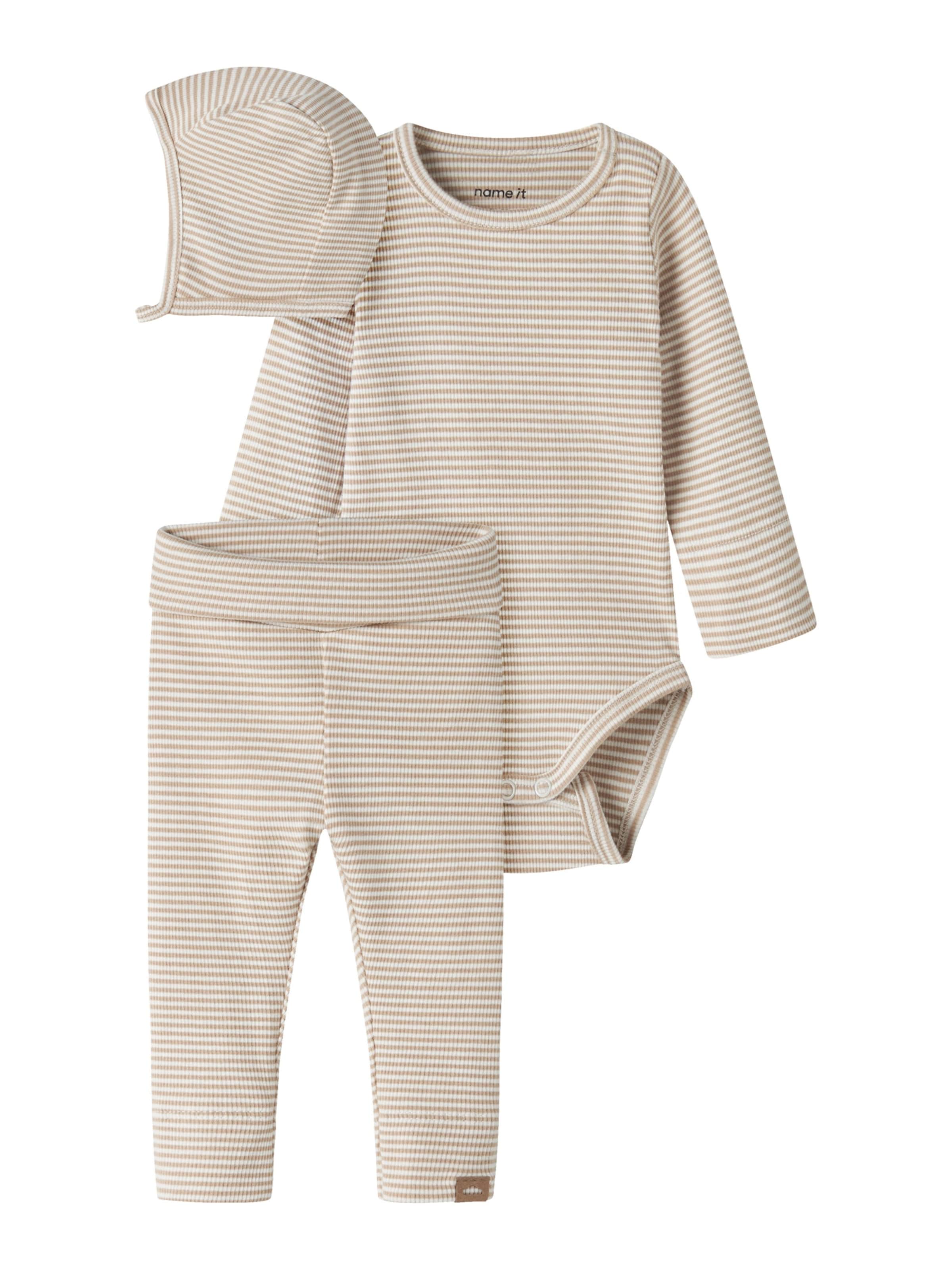 balts NAME IT Komplekts 'NBNBERRO R LS BODY SET WITH HAT': no priekšpuses