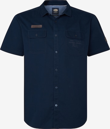 Camicia di Petrol Industries in blu: frontale