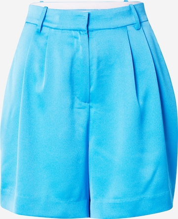 Crās Regular Pleat-Front Pants in Blue: front