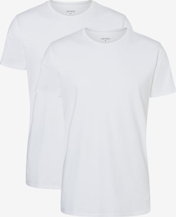 Maglietta di camano in bianco: frontale