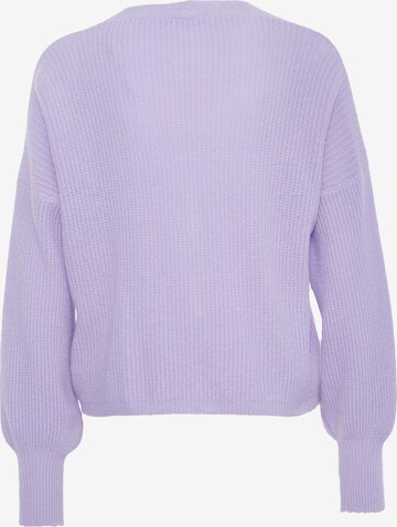 Decay Knit Cardigan in Purple