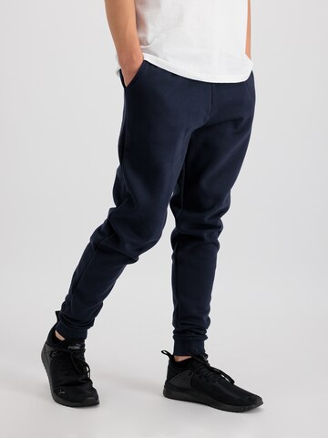 ALPHA INDUSTRIES Tapered Trousers in Blue