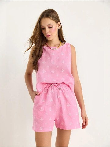 Pantalons de tailleur Bianco Lucci en rose : devant