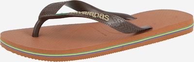 Flip-flops pe 37-38 HAVAIANAS pe alb kitt / maro, Vizualizare produs