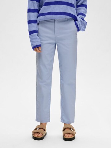 SELECTED FEMME Regular Chino Pants 'Marina' in Blue: front