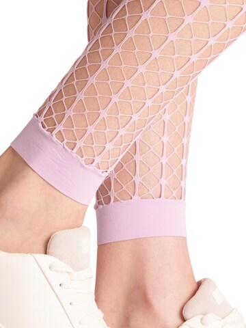 FALKE Slimfit Leggings 'Paradise Net'‌‌‌‌‌‌ in Lila